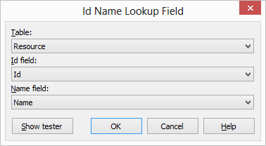 Id name lookup dialog