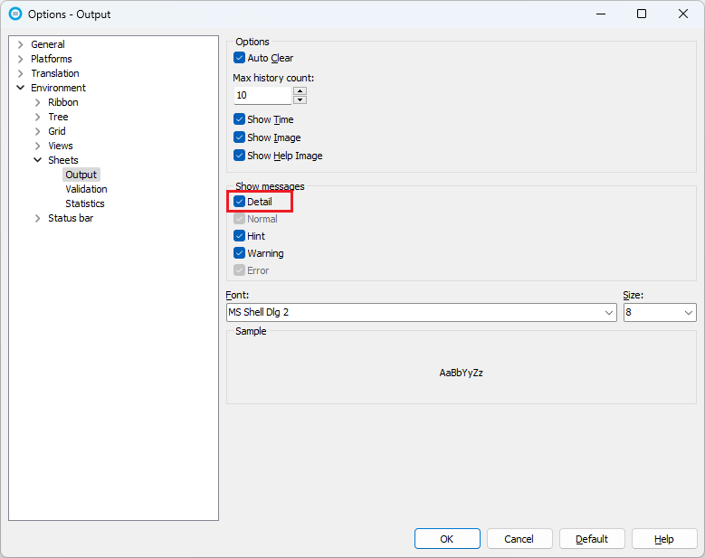 Detailed logging